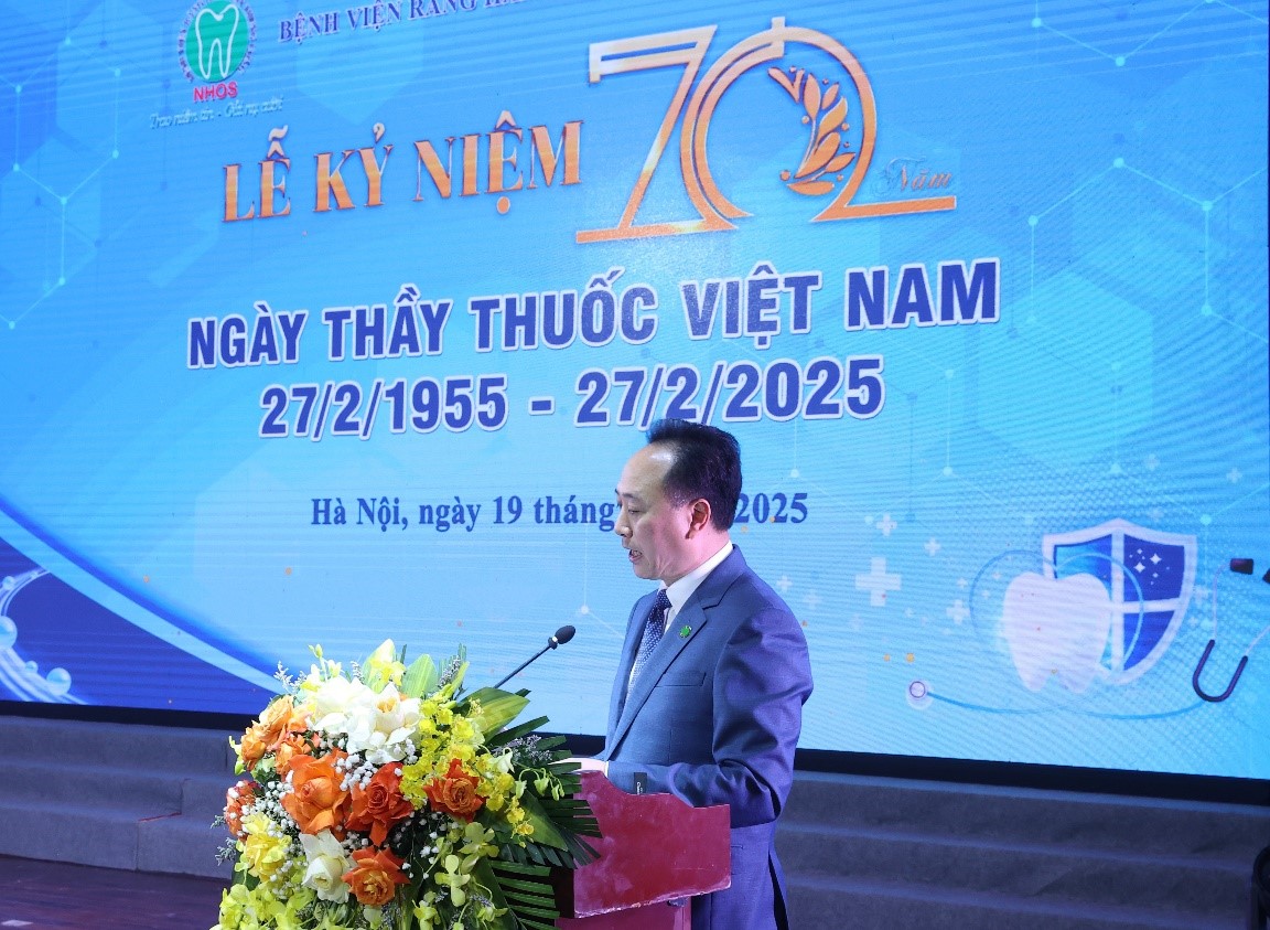 PGS.TS Trần Cao Bính, Giám đốc bệnh viện phát biểu chào mừng